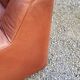 Paire de fauteuils et canapé De Sede en cuir cognac des années 70/80