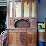 Buffet deux corps Gauthier Poinsignon en noyer