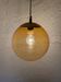 Bubbled amber glass chandelier from the 70s
