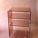 Occasional furniture in smoked Plexiglas from the 70s