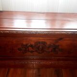 Large oak bench chest
