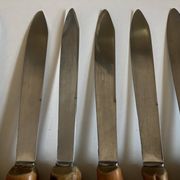 set de 11 couteaux manche bambou 1960 Riviera