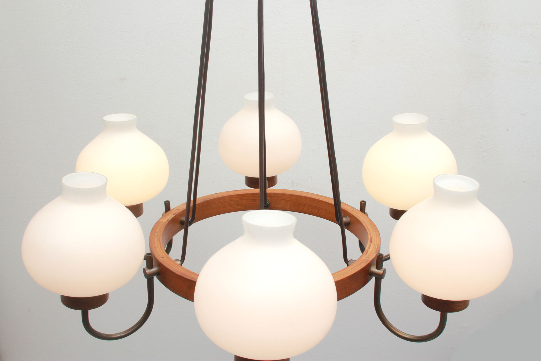 1960s ceiling light in opalglass