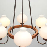 1960s ceiling light in opalglass