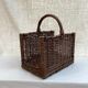 Wicker, vintage rattan pyre basket