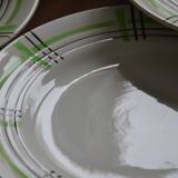 9 Ceranord St Amand checkered flat plates