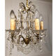 Chandelier with tassels with five arms of light, gilded metal, late 19th century