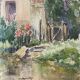 Watercolor Painting Maurice Thevenin (1895-1967) Val Suzon (21) La Chaumière