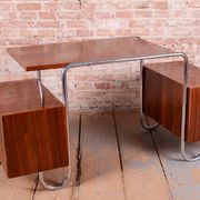 Czech Bauhaus Writing Desk in Walnut attributed to A. Lurcat for Kovona, 1920s
