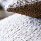 Hand-woven “Victor” cushion in linen and wool