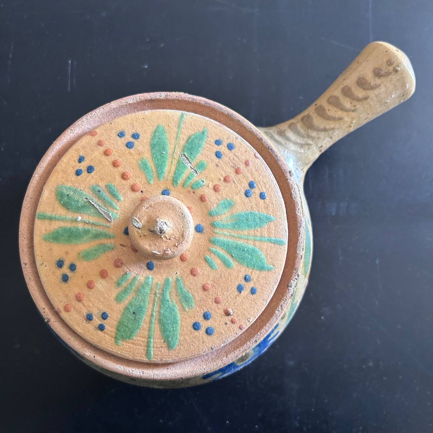 Stoneware tureen with floral decoration