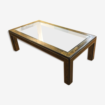 Bernhard Rohne Bronze and wood coffee table for MasterCraft