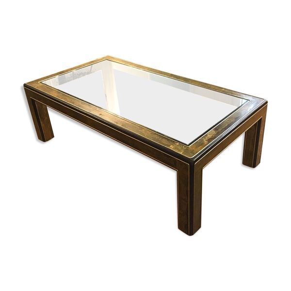 Table basse en bronze et bois Bernhard Rohne pour MasterCraft — Beyit