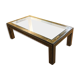 Bernhard Rohne Bronze and wood coffee table for MasterCraft