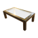 Bernhard Rohne Bronze and wood coffee table for MasterCraft