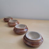 Set of 8 vintage sandstone coquetiers