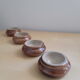 Set of 8 vintage sandstone coquetiers