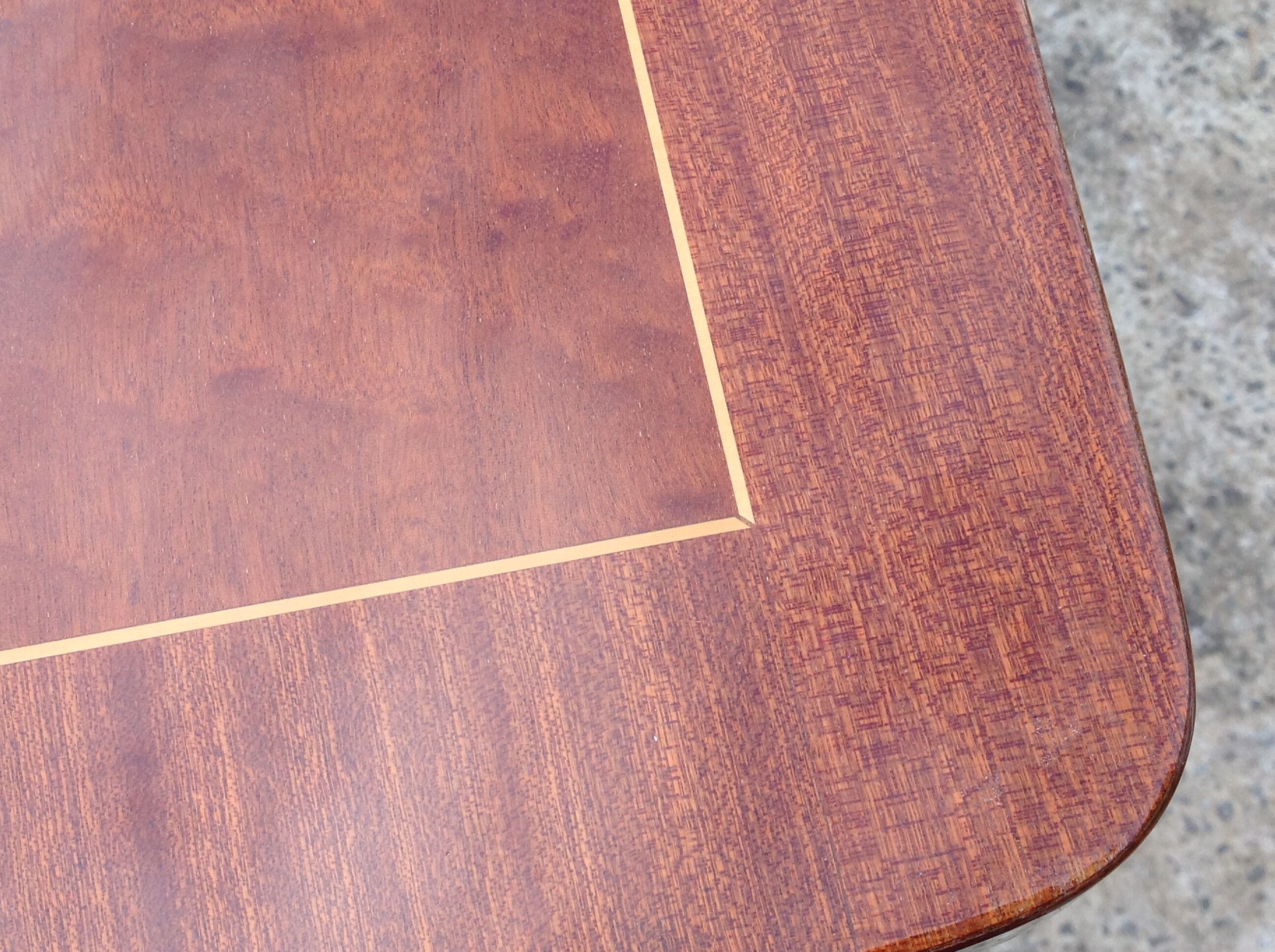 Rectangular marquetry table