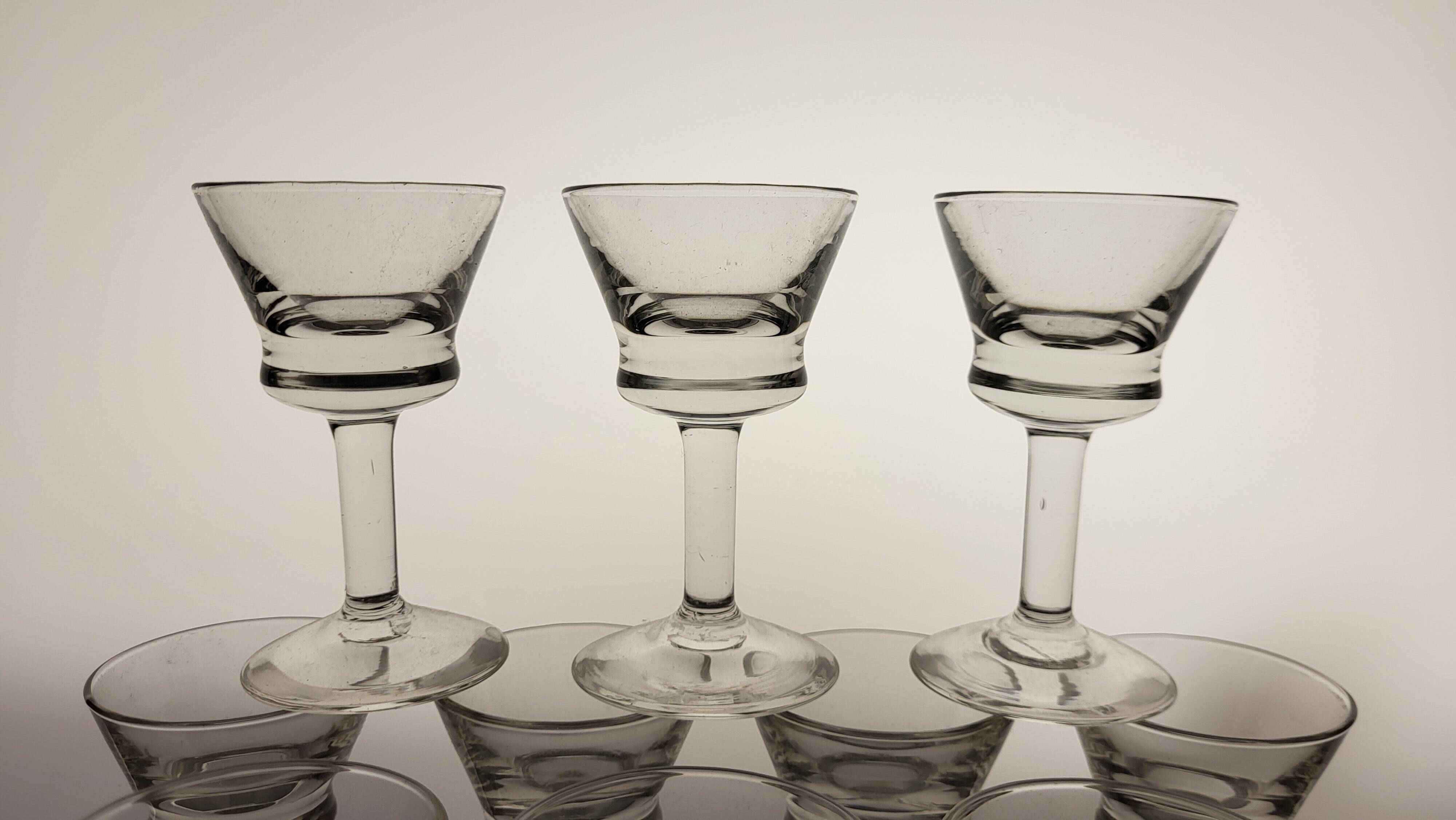 11 bistro liqueur glasses 1920s-30s