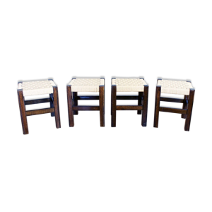 Set de 4 tabourets bas
