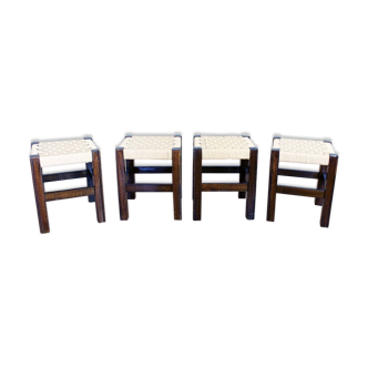 Set of 4 low stools