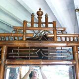 Cloakroom rack for coats, hats and bamboo umbrella, late 19th century