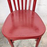 Pair of curved wooden bistro chairs