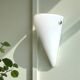 White  glass conical wall sconce lamp