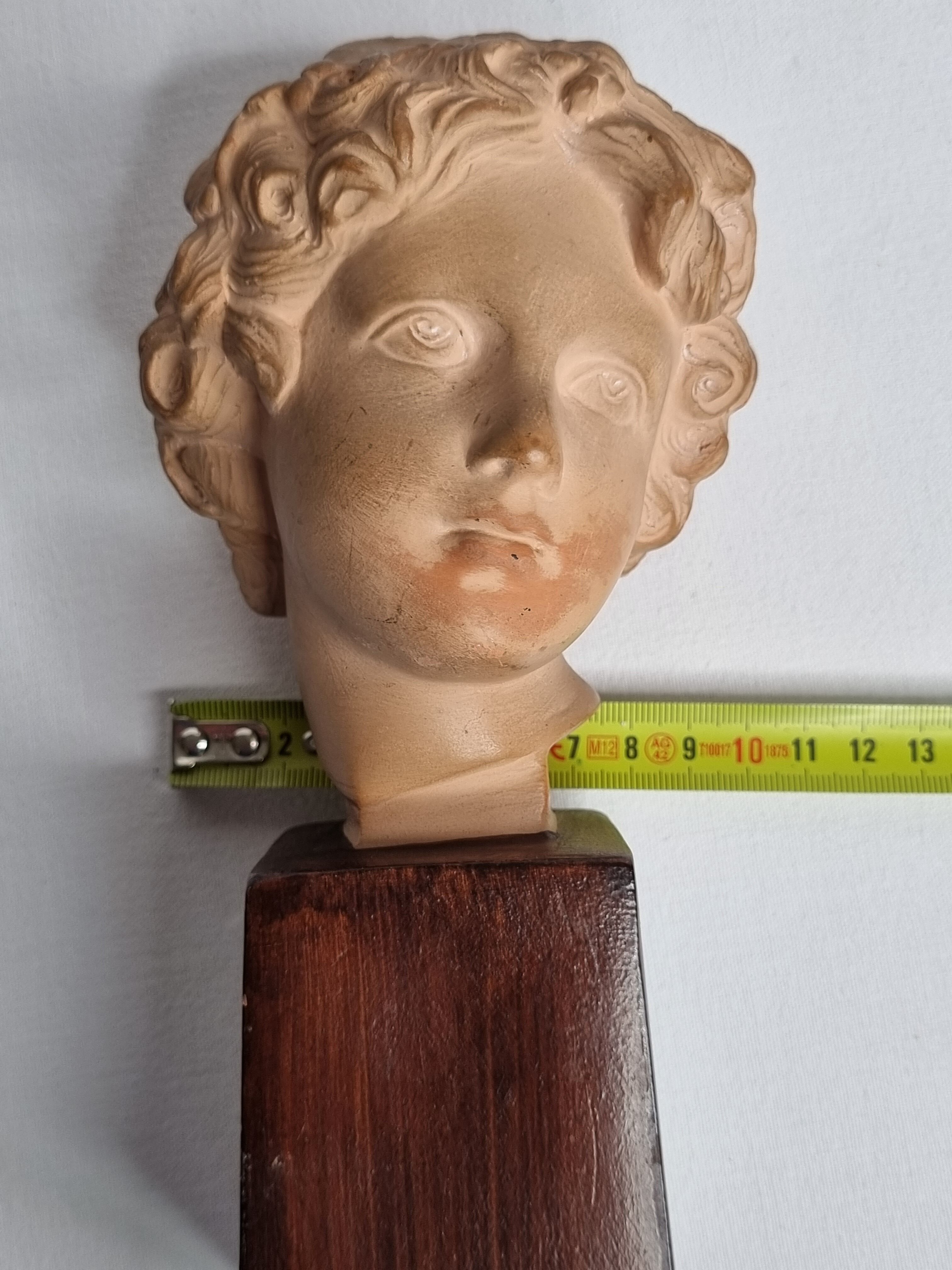 Bust of Bacchus child in patinated terracotta, 21 cm