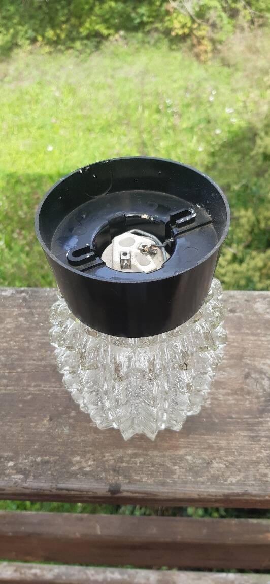 Set of 2 chiseled glass wall lights by RZB Leuchten