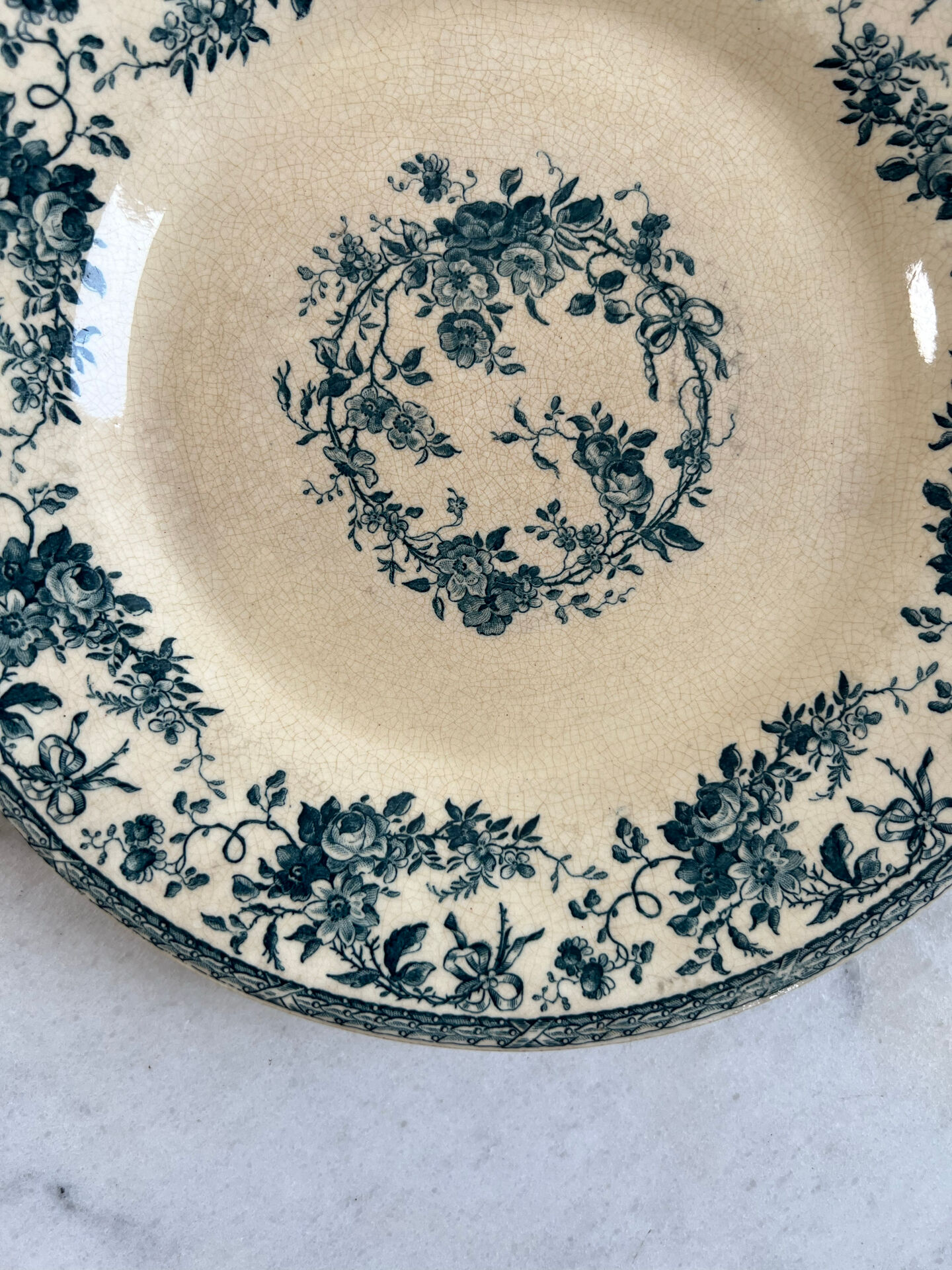 5 ironstone plates GIEN 21cm