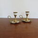 Bougeoirs vintage nacre et laiton