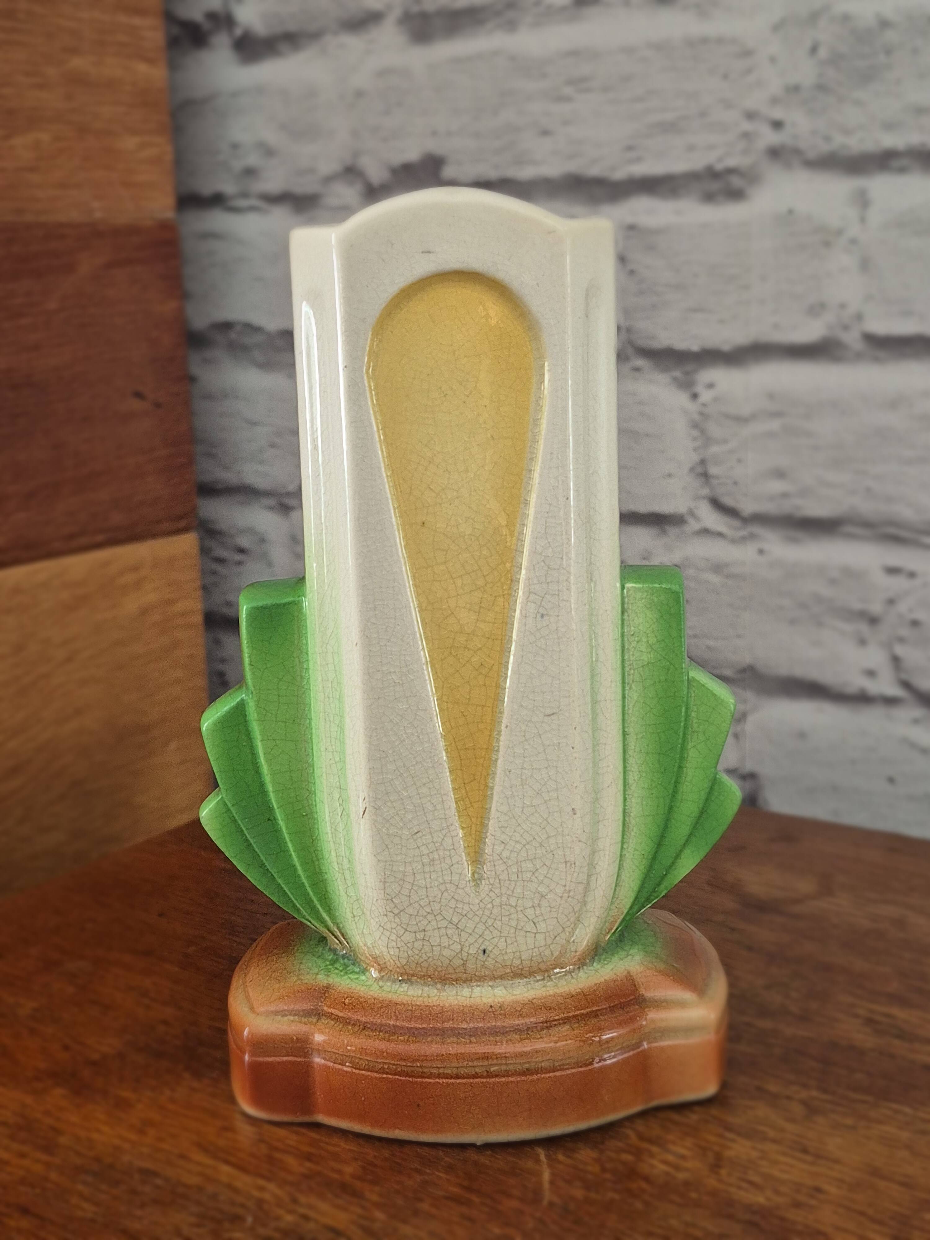 Sarreguemines ART DECO Vase 1935-40 Rare