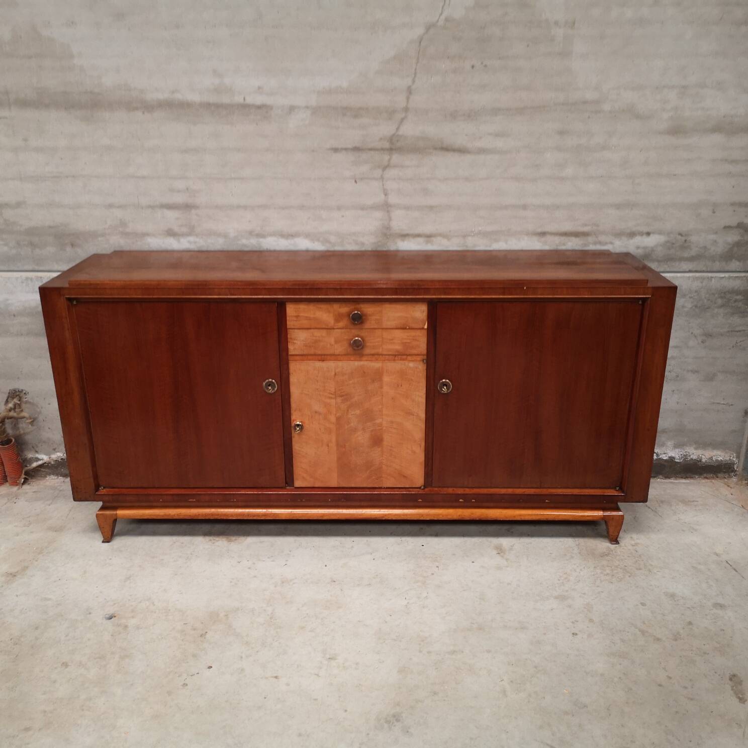 art deco lemon walnut sideboard sideboard 1940