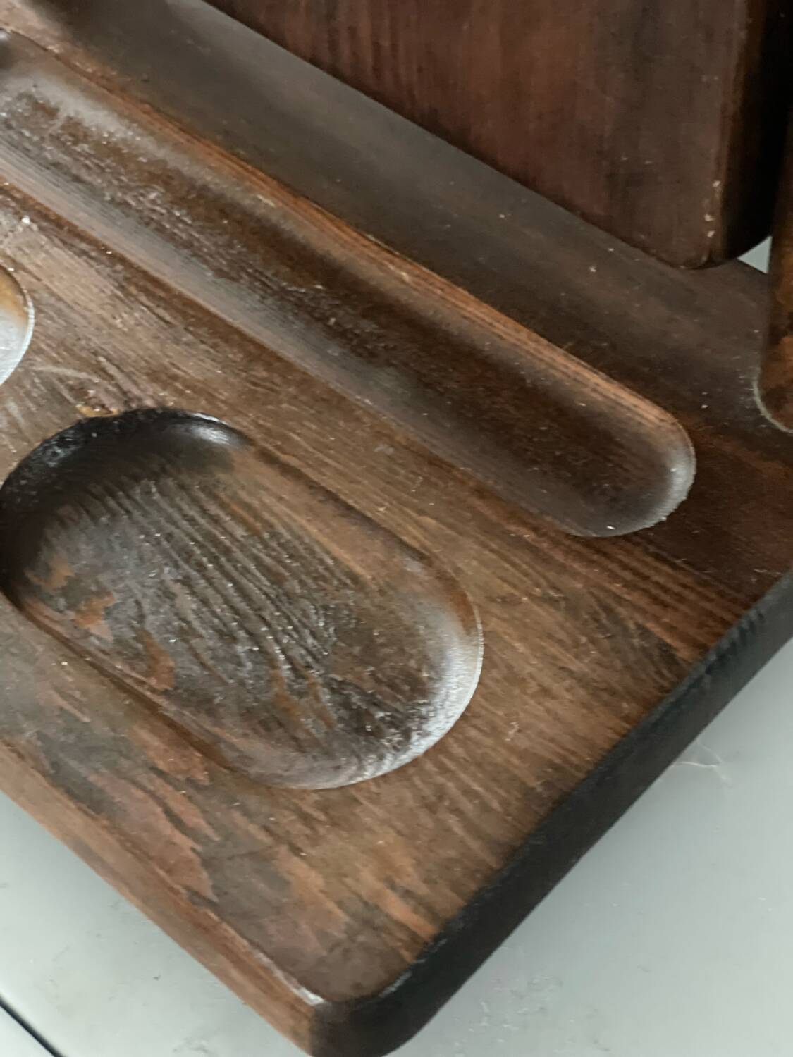 Wooden table mirror