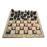Chess set vintage foldable travel box