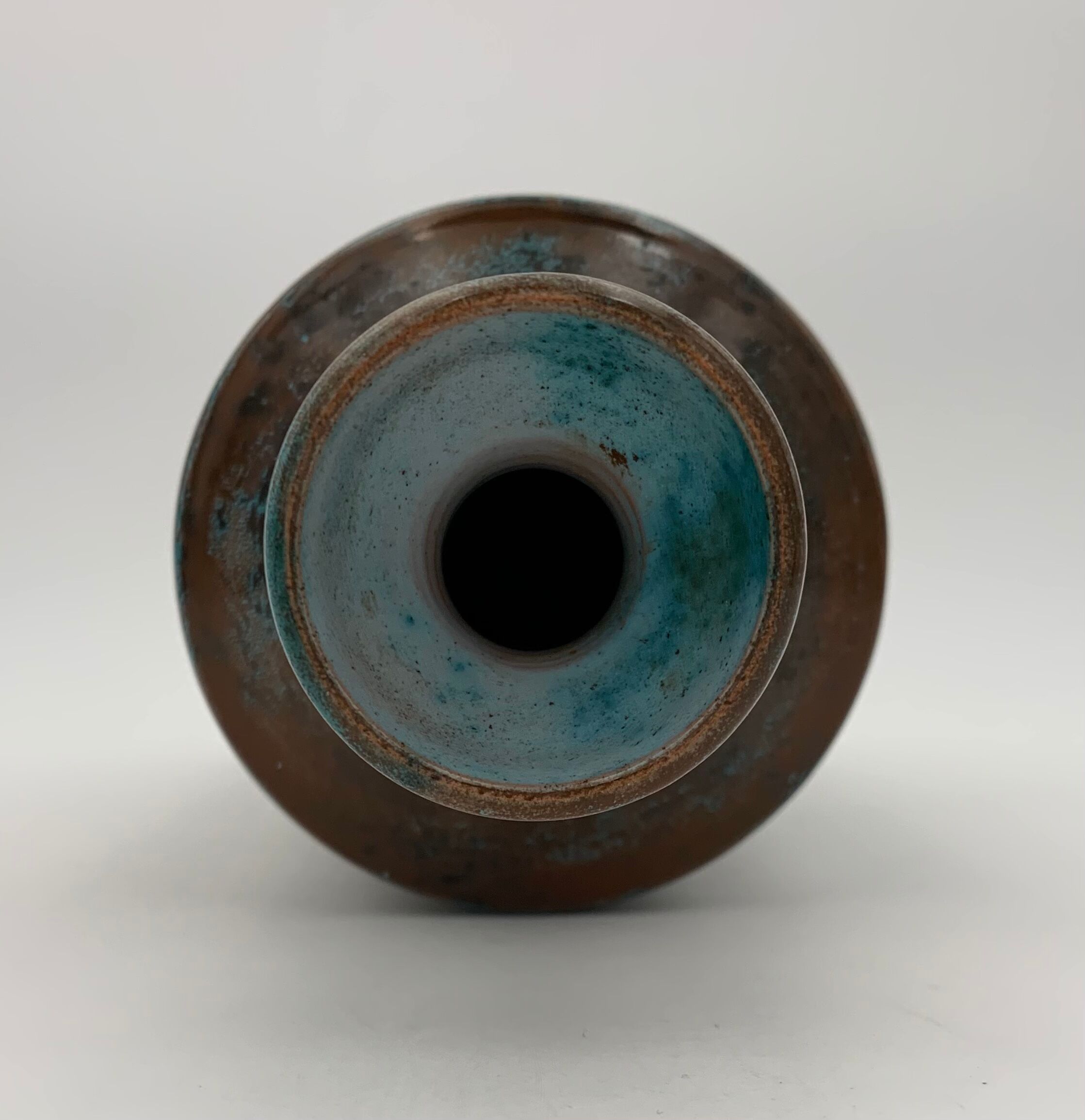 Vintage glazed terracotta ceramic, signed Yvon Roy, Ateliers Montgolfier - 1960s