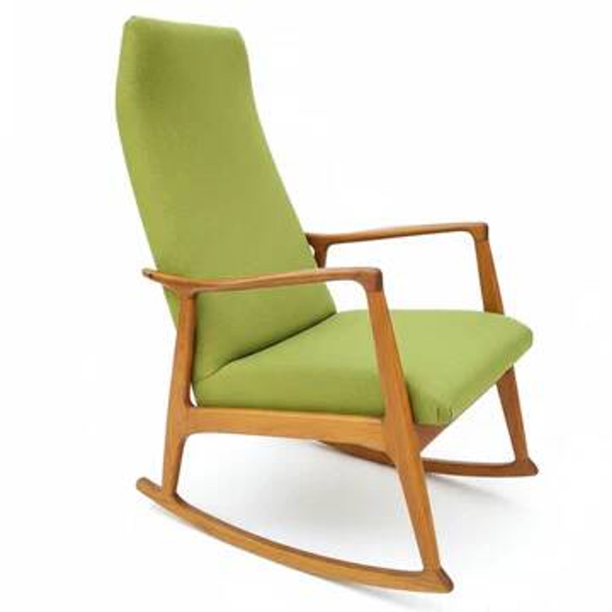 Drevotvar Scandinavian style rocking chair, Czechoslovakia, 1960s–1970s