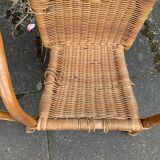 Pair of vintage children's wicker chairs