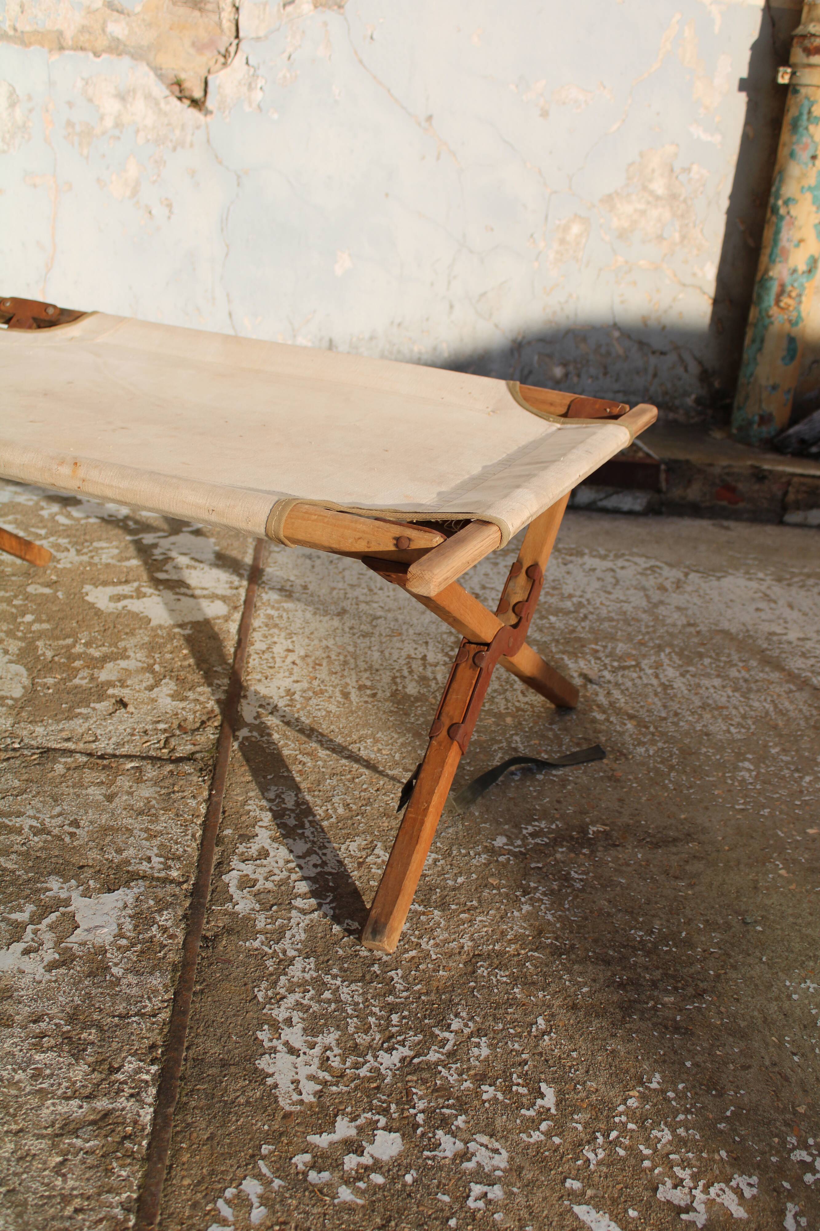 Antique camp bed