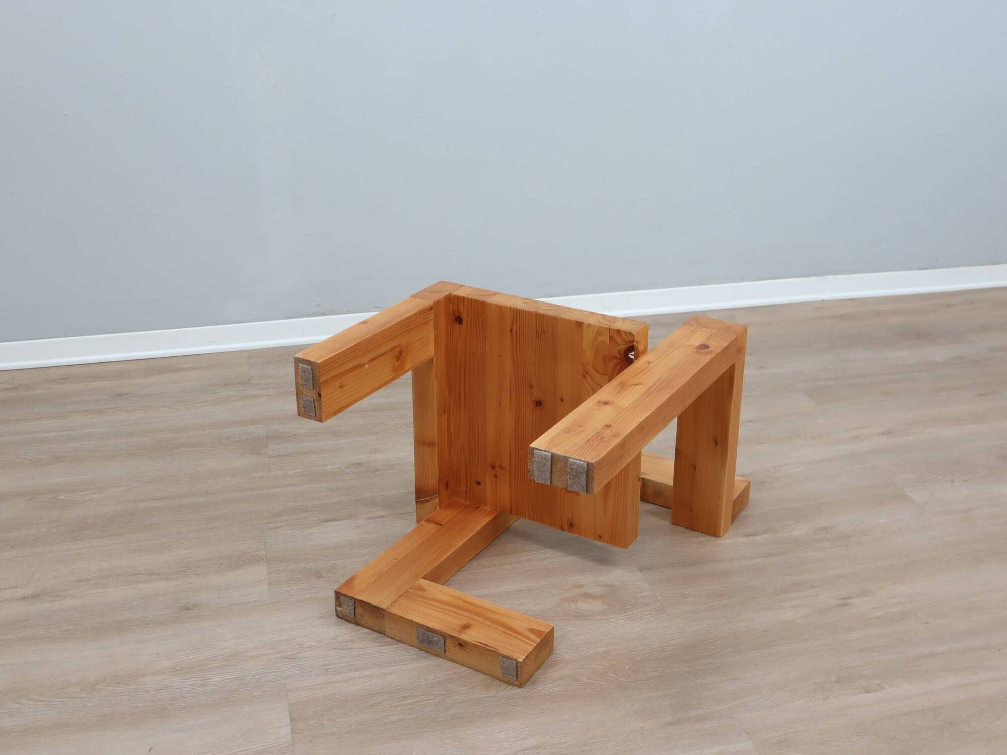 1980s Steltman Chair larch wood by Gerrit Rietveld