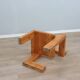 1980s Steltman Chair larch wood by Gerrit Rietveld