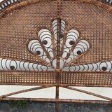 Peacock rattan headof