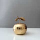 Vintage Brass Apple, Golden Bowl, Gift, Mid Century Home Decor