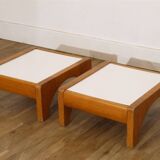 Pair of wooden side tables from the 1960s