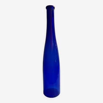 Vintage Italian blue glass bottle