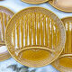 6 asparagus plates in slurry earthenware made in france 1970