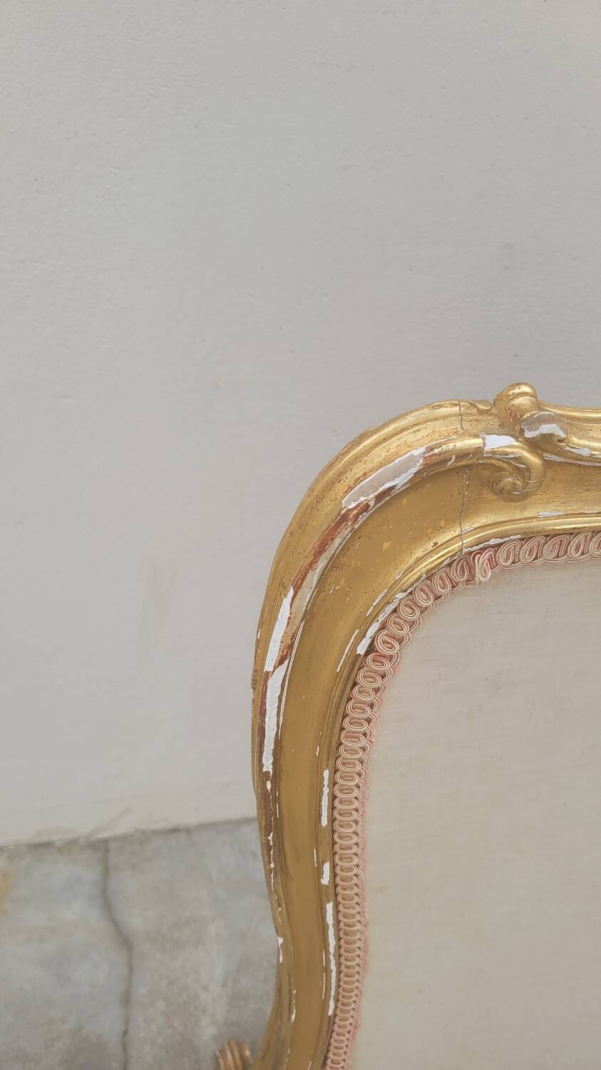 Louis xv style fireplace screen fire screen in gilded wood 19th century tapestry