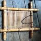 Lot of 4 antique mirrors with bamboo encadrment