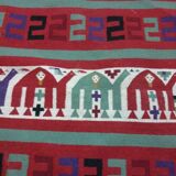 Berber carpet multicoloured wool 188 x 104 cm
